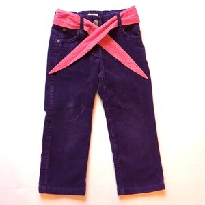 me too Purple Corduroys with beautiful Pink Belt Size 3T